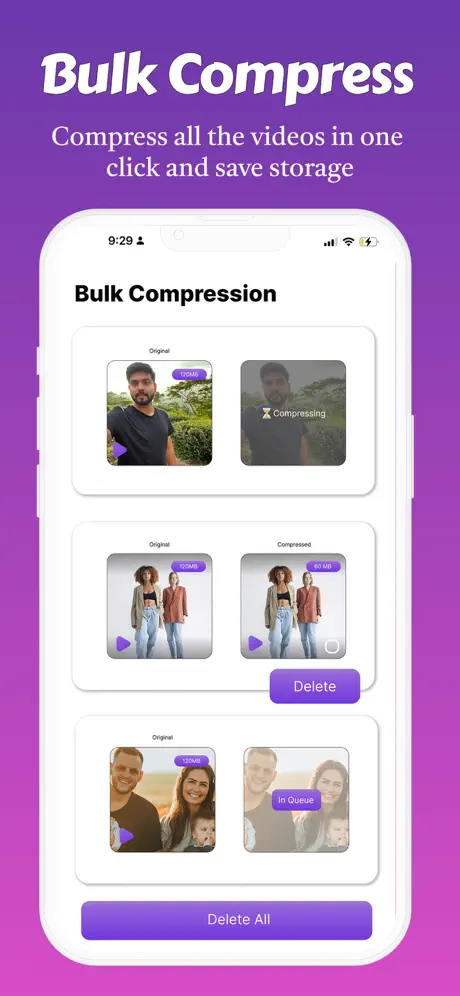 Bulk compress videos